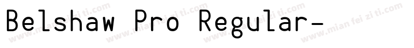 Belshaw Pro Regular字体转换